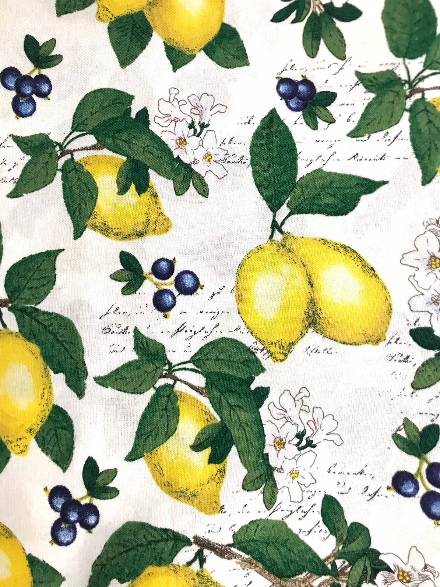 French Lemons and Grapes Beeswax Wrap